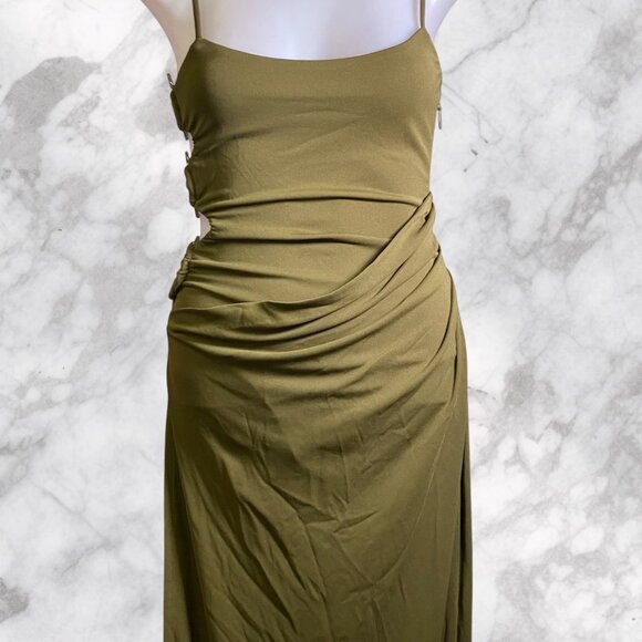 DUNDAS x REVOLVE Atlas Maxi Dress - Khaki Green - Picture 3 of 10